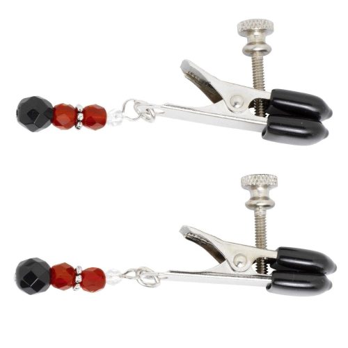 Adjustable Beaded Clamp with Broad Tip: various colors - Passionfruit