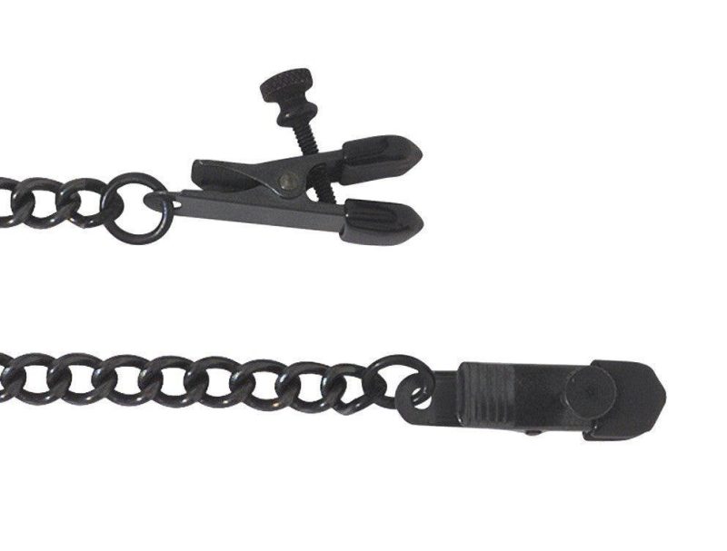 black adjustable broad tip clamp with chain black passionfruit 1