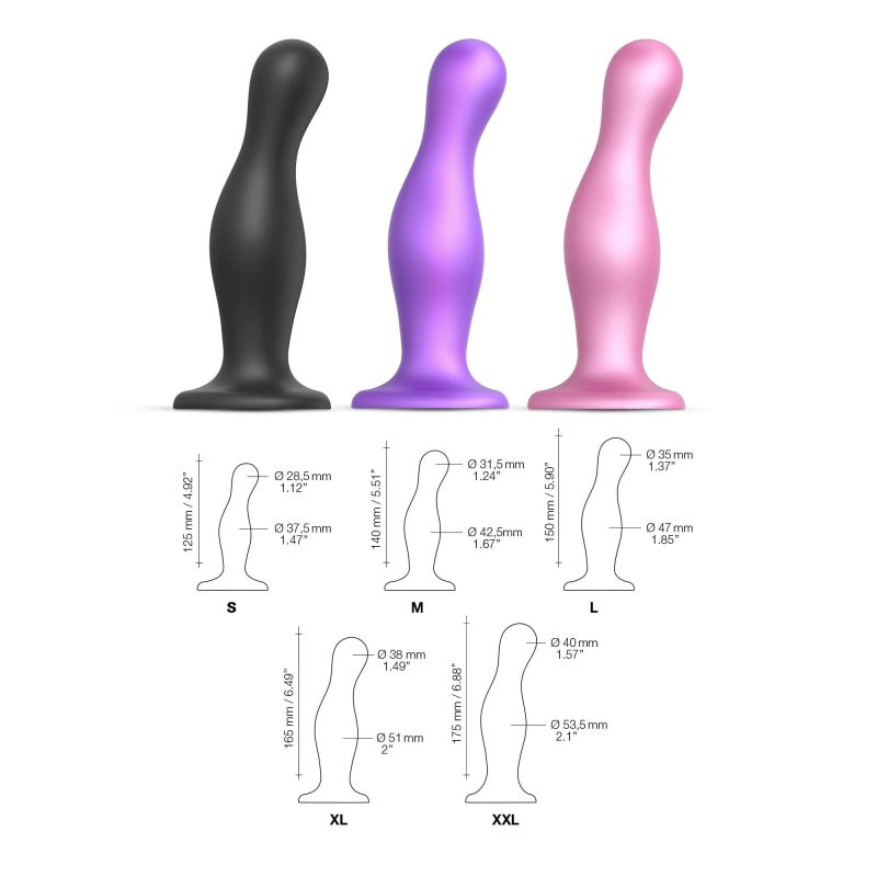 dildo plug curvy various sizes passionfruit 4