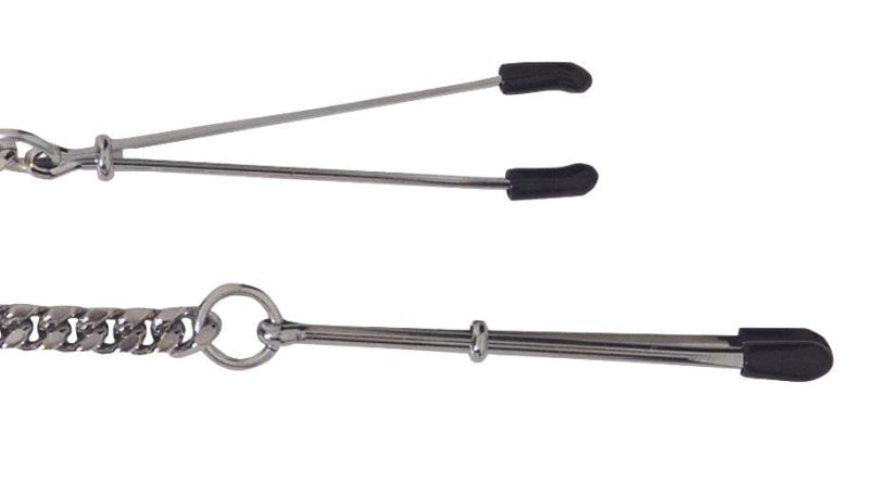 tweezer tip nipple clamps with chain passionfruit 2