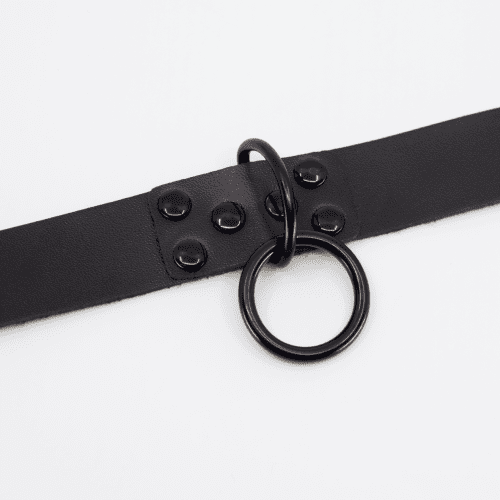 vegan bondage collar with black ring passionfruit 3