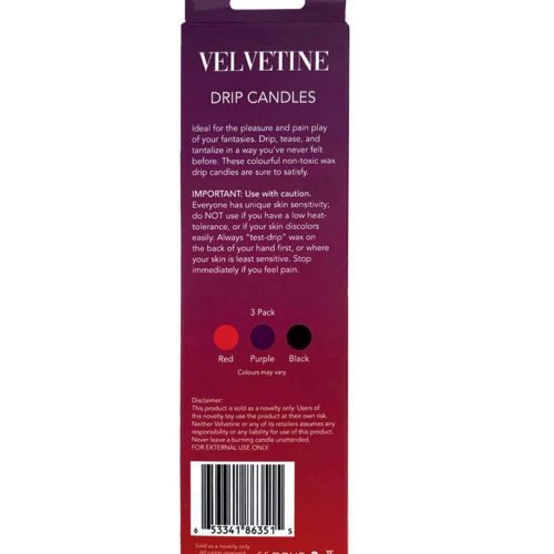 velvetine teasing wax candles 3pack passionfruit 3