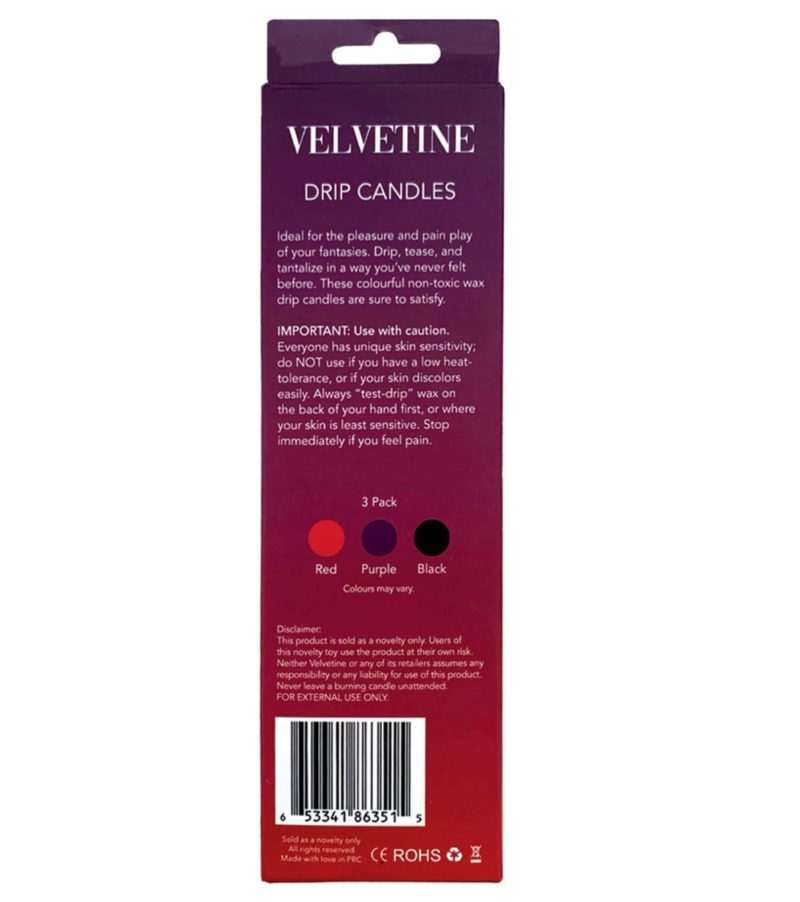 velvetine teasing wax candles 3pack passionfruit 3